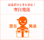 お急ぎのときも安心!翌日発送