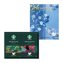 [【ギフトセット】] カタログギフト　プレゼンテージ　フォルテ（一般）＋スターバックス　オリガミドリップコーヒー２種２箱入