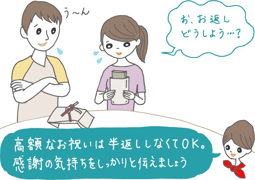 お返しや内祝いに悩まないために 半返し の相場感やマナー ポイントを押さえよう ギフトコンシェルジュ リンベル