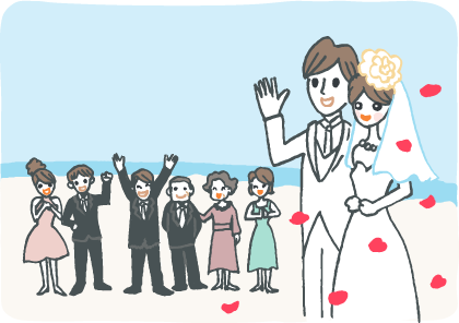 人前結婚式についてのイメージイラスト