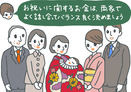 お宮参り お祝い金の相場や、金額負担のバランスを知ろう