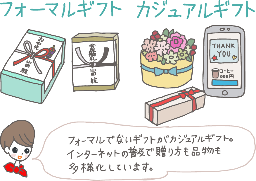 「カジュアルギフト」とは。普通のギフトとはどう違う？