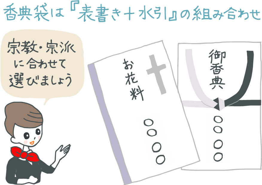 お葬式の香典マナー 葬儀用封筒(香典袋)の書き方・選び方