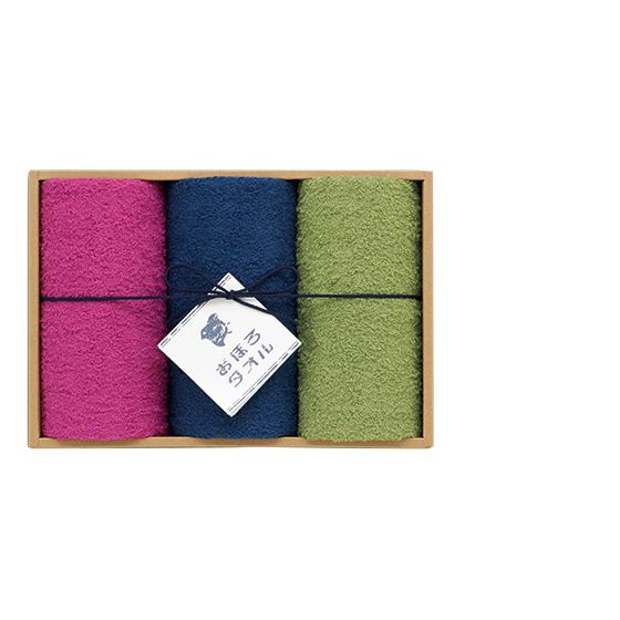 おぼろ日本の伝統色 浴用タオル３枚セット