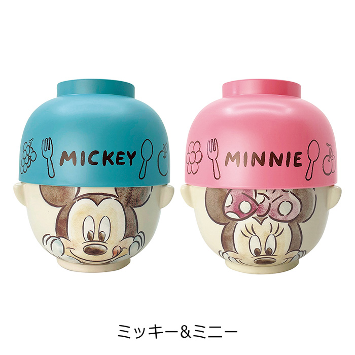 汁椀茶碗セット ミッキー&ミニー 汁椀茶碗セット ミッキー&ミニー
