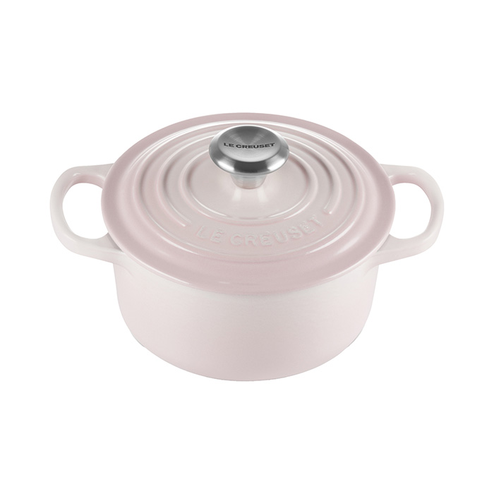 LE CREUSET シグニチャー　ココット•ロンド 16cm シェルピンク ル・クルーゼ] シグニチャー ココット・ロンド 16cm（1～2人分