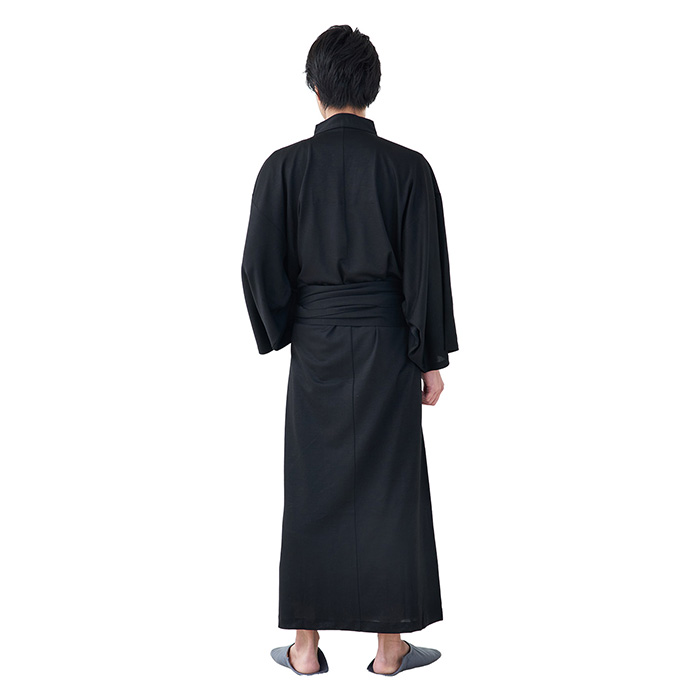 　【長寿祝いオリジナルサービス付き】ナナフ　浴衣ルームウェアＰＲＥＭＩＵＭ　メンズ　ブラック