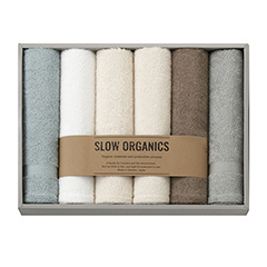 ＳＬＯＷ　ＯＲＧＡＮＩＣＳ　オーガニックフェイスタオル６枚セット