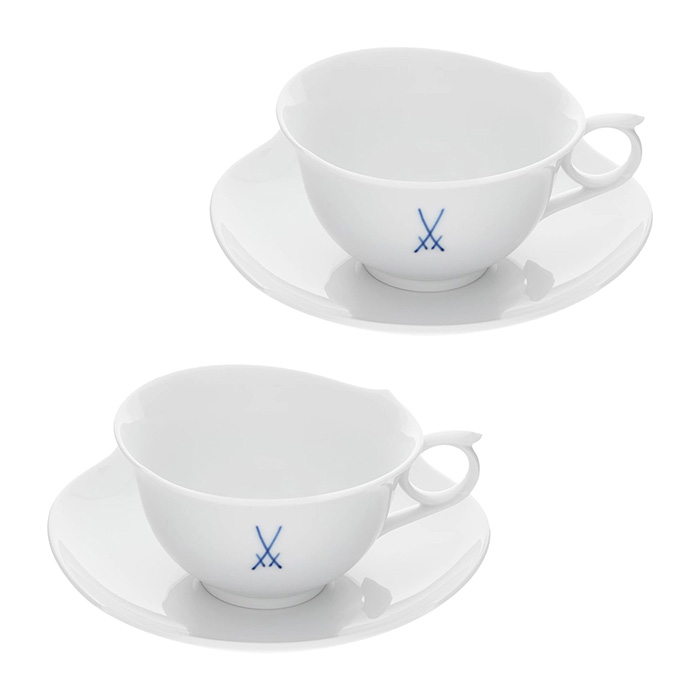 マイセン　剣マーク　ペアティーカップ＆ソーサー