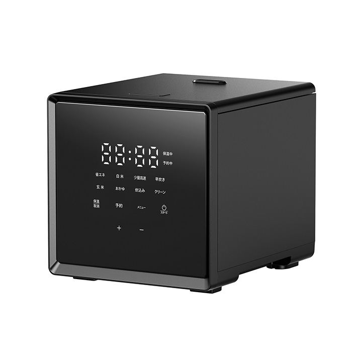 山善 キューブ型炊飯器 2合 ブラック