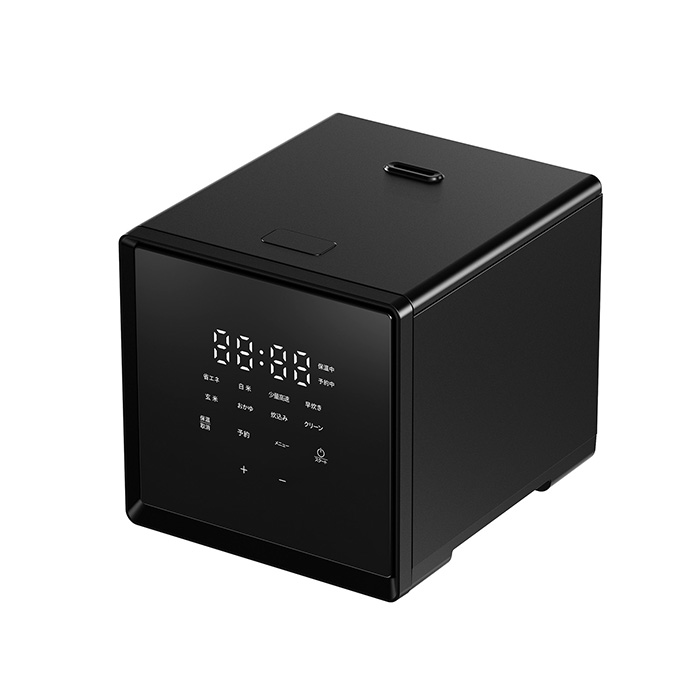 山善 キューブ型炊飯器 2合 ブラック