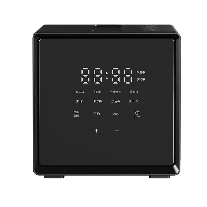 山善 キューブ型炊飯器 2合 ブラック