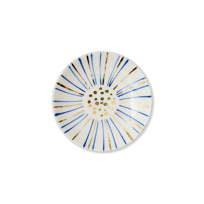 ポトペリー　テシオ　金群青　豆皿２枚組