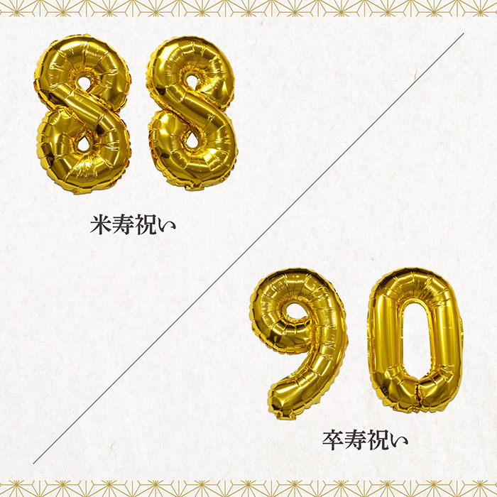 長寿祝い用ナンバーバルーンセット