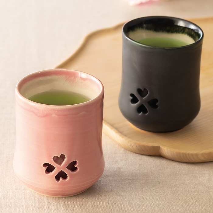 大堀相馬焼　ＳＡＫＵＲＡＭＵＧ二重湯呑ペア
