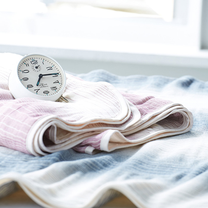 中瀬織布 四重織ガーゼケット 中瀬織布 四重織ガーゼケット ブルー パープル(カラー)｜ギフト