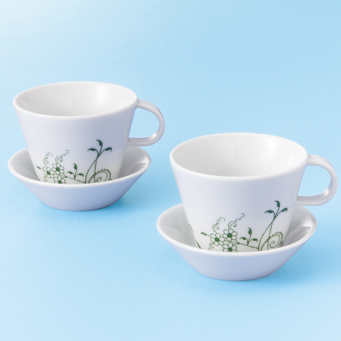 ボヘミア磁器] ペアコーヒーカップ＆ソーサー｜カタログギフトの