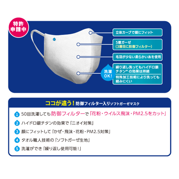 激安正規品 8枚セット子供用 ハイドロ銀チタン ソフトガーゼ立体タイプ ハイドロ銀チタン ソフトガーゼマスク 立体タイプ こどもサイズ 白 布マスク