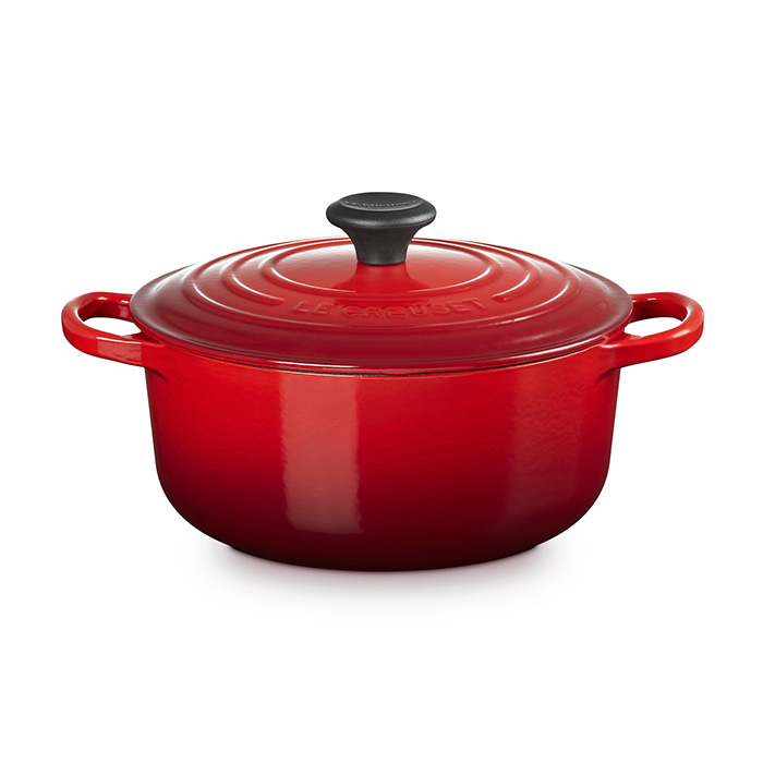 ル・クルーゼ] シグニチャー ココット・ロンド 20cm チェリー