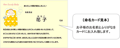 出産内祝い用 命名カード