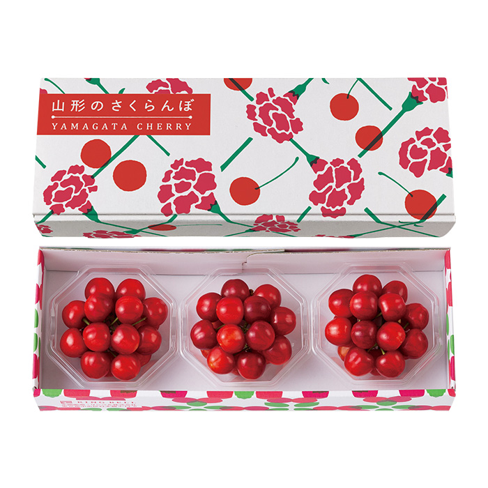 【母の日カード付】佐藤錦３００ｇ（１００ｇ×３）［ダイヤパック詰］（お届けは５月２日～５月１０日）