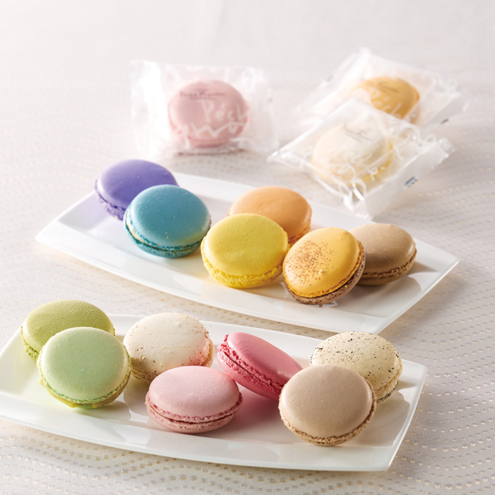 〈北海道からの福音〉【北海道函館市】〈フランス菓子 ペシェ・ミニヨン〉マカロン詰合せ 16個