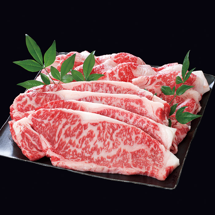 【山形県山形市】佐藤牛肉店 山形牛 ステーキ・すき焼セット 300gセット 【山形県山形市】佐藤牛肉店 山形牛 ステーキ・すき焼セット 300gセット