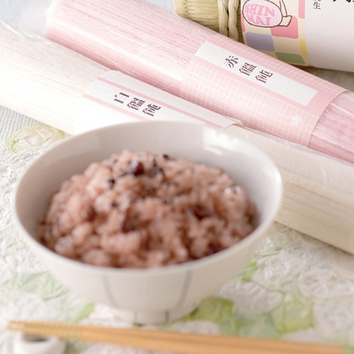 名入れギフト　新米家族　お赤飯・鯛めし・うどん