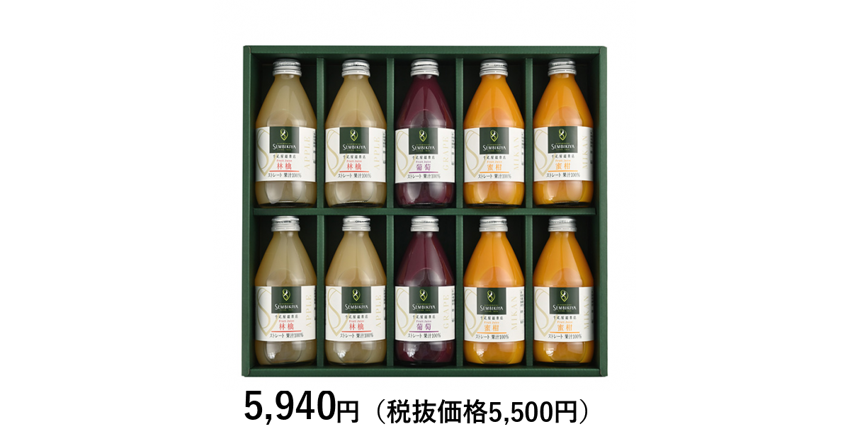 日本橋 千疋屋総本店] ストレートジュース 3種10本｜カタログ