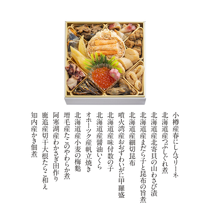 北海道どさんこプラザ札幌店監修　北海道クラフトおせち　三段重