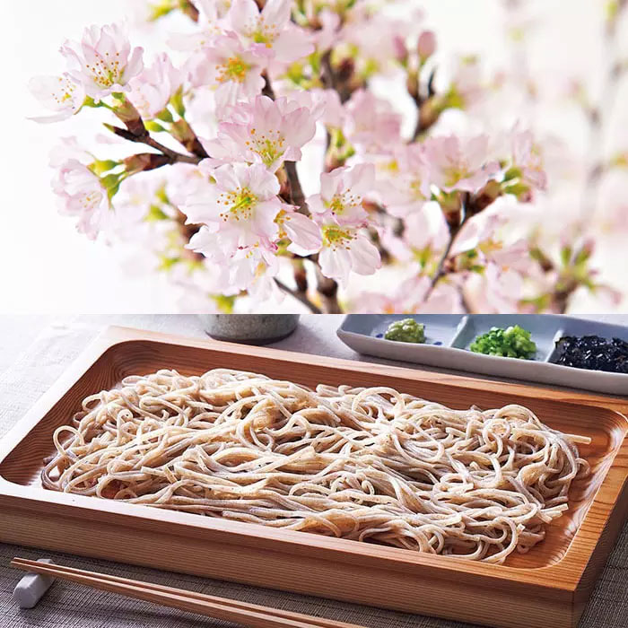 山形の極み　山形県産　啓翁桜（８０ｃｍ）＆＜辻蕎麦＞山形手打ち蕎麦（４人前）（お届けは１２月２９日）