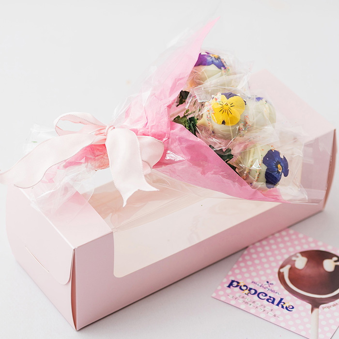 ミホパンポップケーキ　ビオラのお花のブーケ