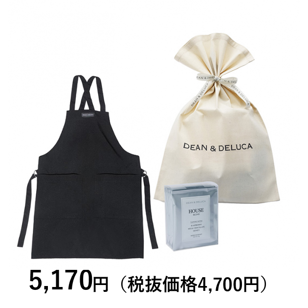ディーン＆デルーカ] フルエプロン（ブラック）＆コーヒーギフト