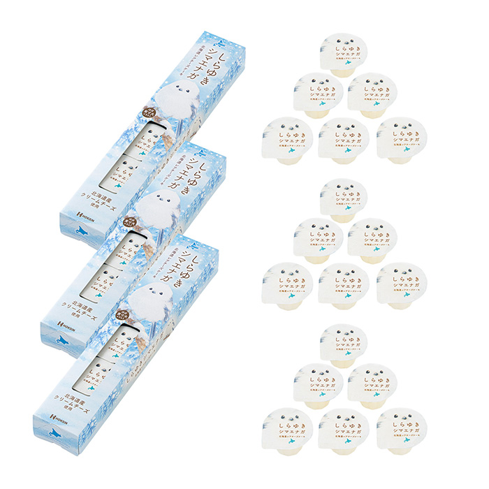 北辰フーズ　しらゆきシマエナガ　北海道レアチーズケーキ６個入×３箱