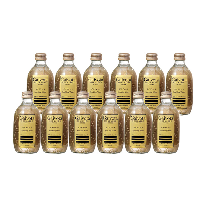 どさんこグルメ便　〈命水乙部ボトラーズ〉Ｇａｉｖｏｔａ　炭酸入りミネラルウォーター３００ｍｌ　１２本セット