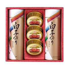 白子のり 海苔・かに缶詰合せＡ