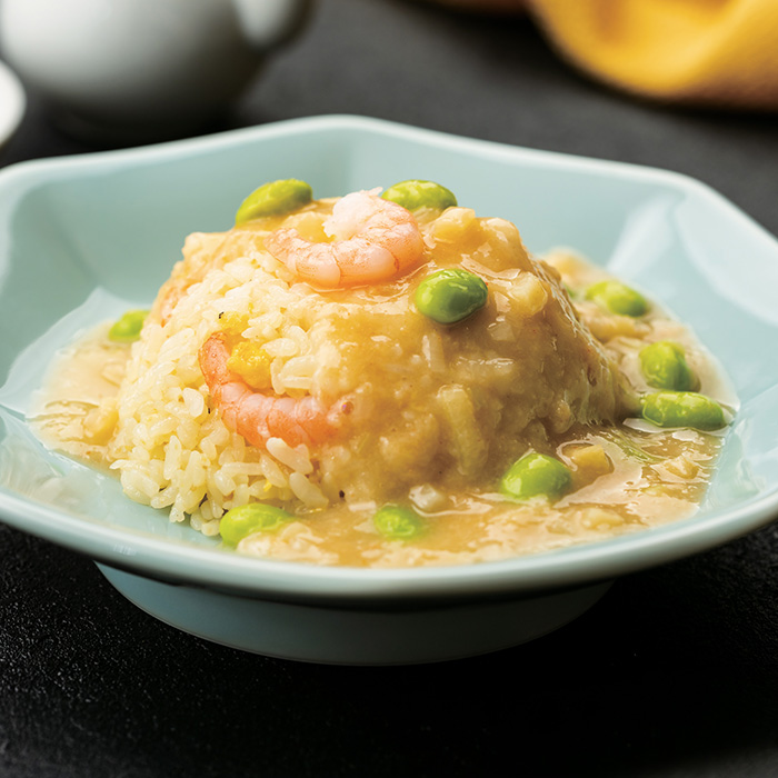 京 静華 えび炒飯と蟹あんかけのセット