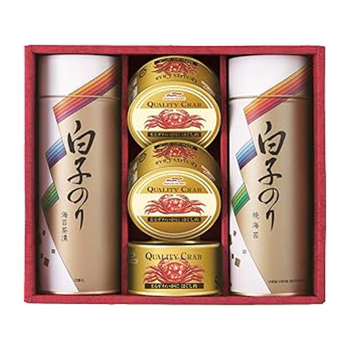 白子のり 海苔・かに缶詰合せ