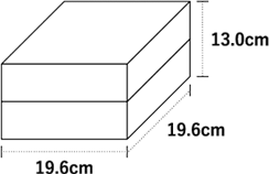 19.6cm 19.6cm 13.0cm