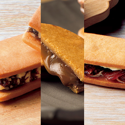 ESCARGOT レーズンバターサンド＆キャラメルサンド＆チェリーバターサンド