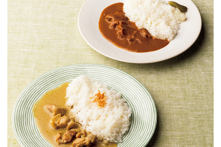 兵庫県　淡路島の玉ねぎ牛すじカレー＆グリーンカレー