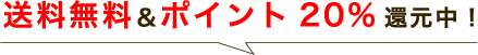 送料無料&ポイント20%還元中!
