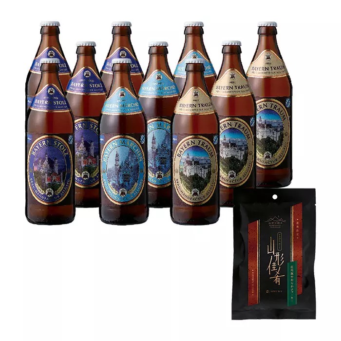 ドイツビール 10本＆庄内豚ジャーキー 1袋