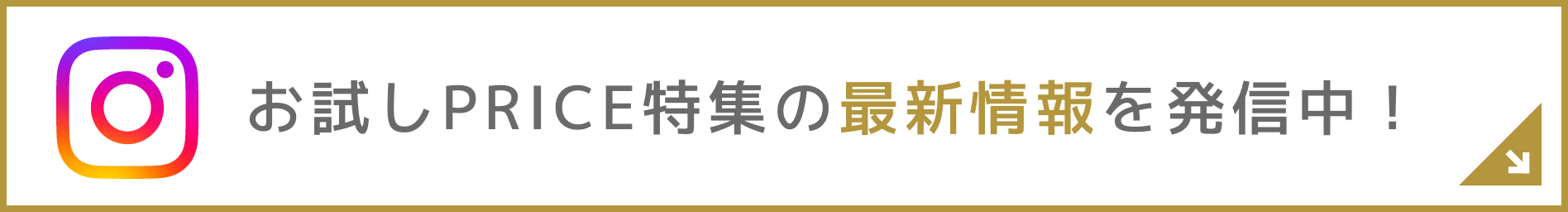 お試しPRICE特集の最新情報を発信中！