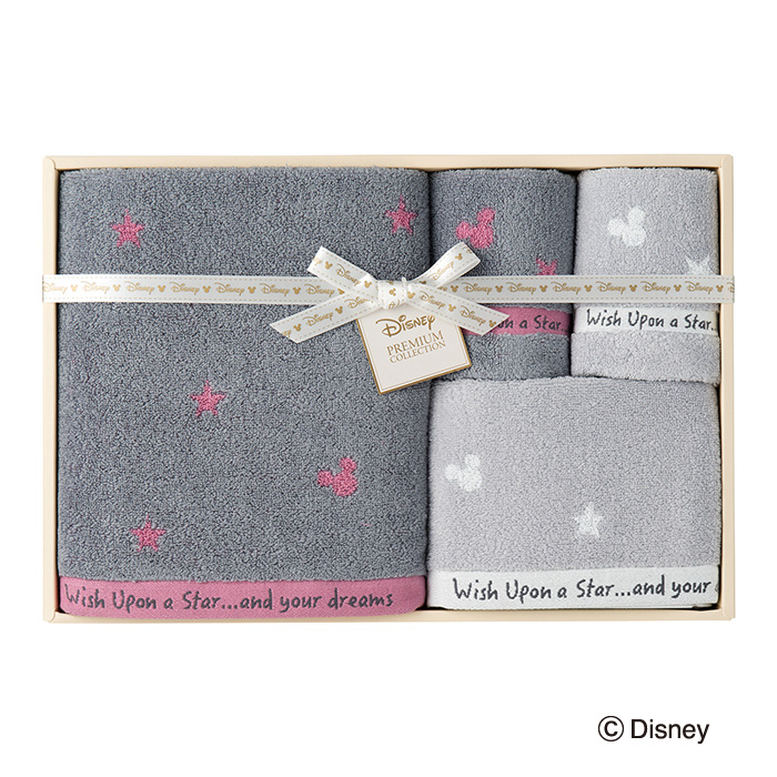 ディズニー　星に願いを　タオルセットＤ　ピンク