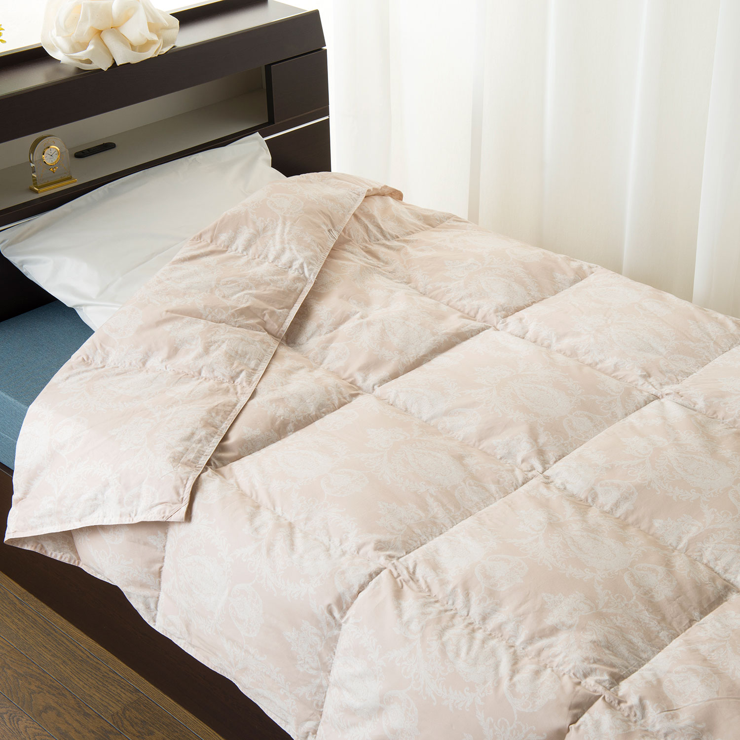 日本の極み　羽毛肌掛ふとん　ピンク