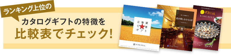 ランキング上位のカタログギフトの比較表でチェック！