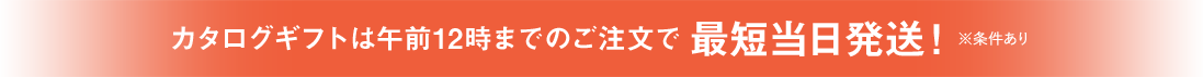 カタログギフトは午前12時までのご注文で最短当日発送！※条件あり
