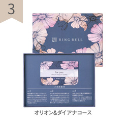 カードタイプカタログギフト　リンベル　オリオン＆ダイアナコース　カード／ＢＯＸタイプ（フラワー）（結婚引出物・結婚内祝い）