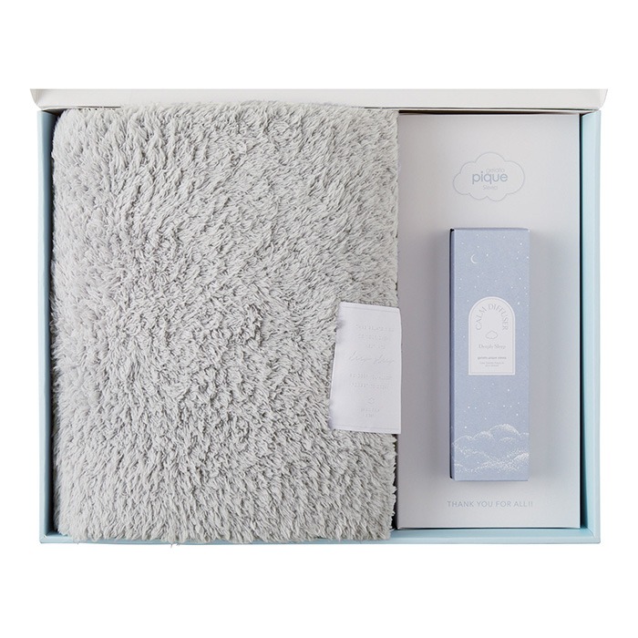 ジェラートピケ スリープハーフケット＆ディフューザーセット グレー